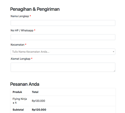 WooCommerce IndoOngkir - Customizable Checkout Fields